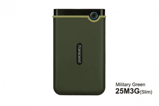 Transcend StoreJet 25M3 1TB Military Green Slim External HDD