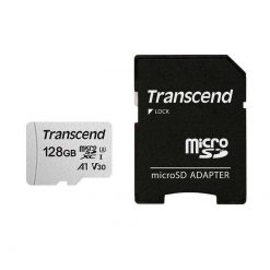 Transcend 128GB Micro SD Class-10-Memory Card with Adapter