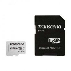 Transcend 256GB Micro SD Class-10-Memory Card with Adapter