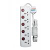 Nano MBS-405 5 Port 3 Pin Power Strip White