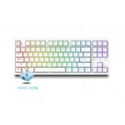 Dareu A87 V2 Wireless Hotswappable RGB Mechanical White Keyboard