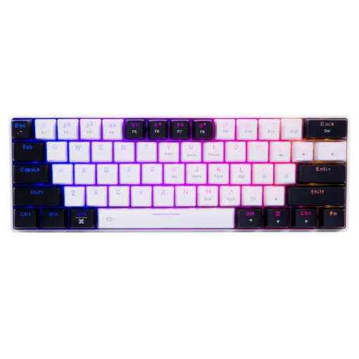 Dareu EK861S Wired RGB gaming keyboard (White on Black)