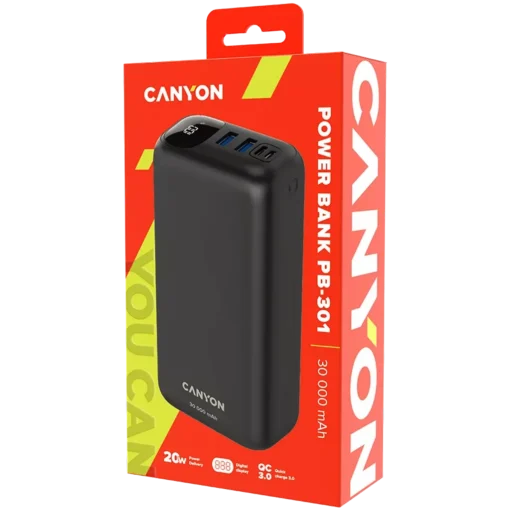 Canyon PB-301 30000mAh Power Bank With Display