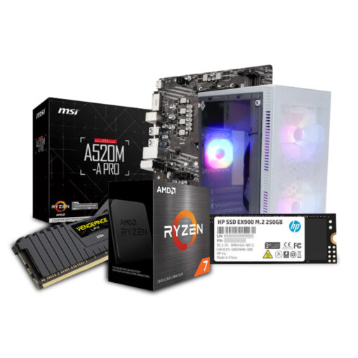 Gaming PC Build With Ryzen 7 5700G and MSI A520M-A Pro, 250GB Nvme SSD