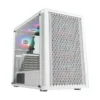 PC Power Dark Flow Mesh Elite Mid Tower ATX Gaming Case White