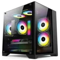 PC Power Ice Cube 2024 BK mATX ARGB Gaming Casing