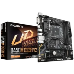 Gigabyte B450M DS3H V2 AMD AM4 Micro ATX Motherboard