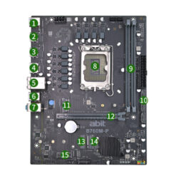 Abit B760M-P Motherboard Support Intel 12th/13th/14th gen processors