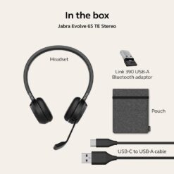 Jabra Evolve 65 TE USB-A MS Stereo Wireless Headphone