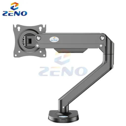 K2 Zeno M8-B 17-32 Inch Black Adjustable Single Arm Monitor Desktop Mount Stand