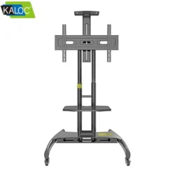 Kaloc KLC-150-B 32-75 inch Black Adjustable Mobile TV Trolley For Interactive Flat Panel